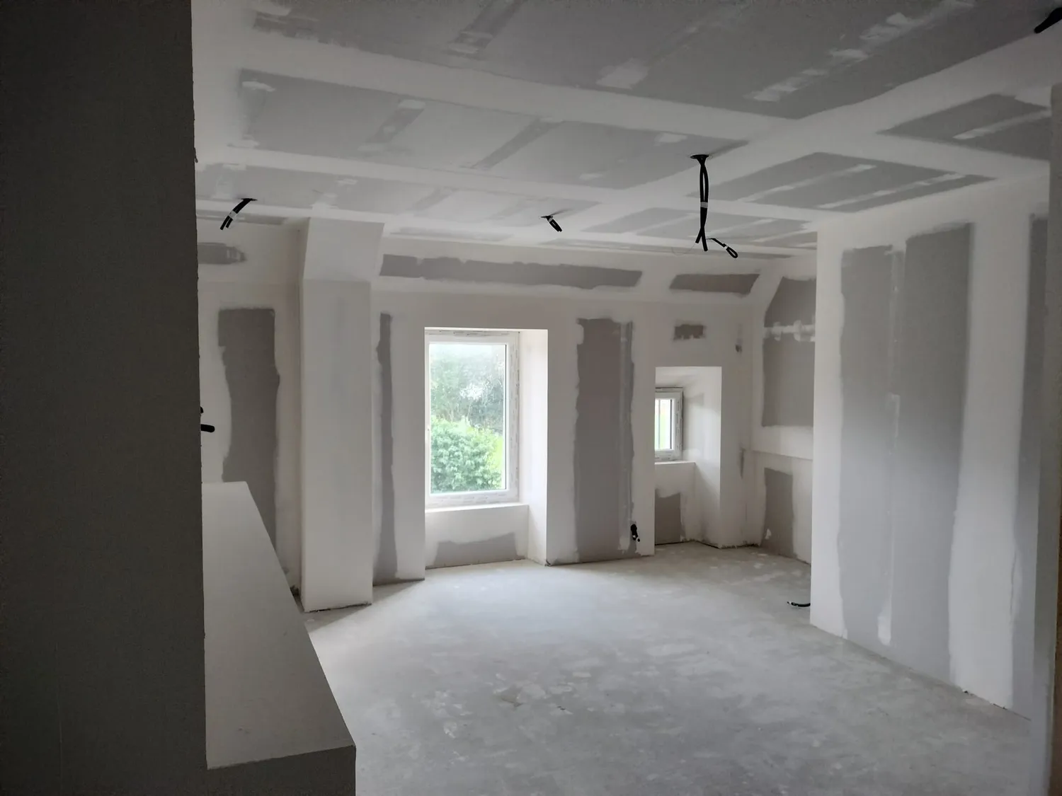 pose de bandes de platre noues de sienne